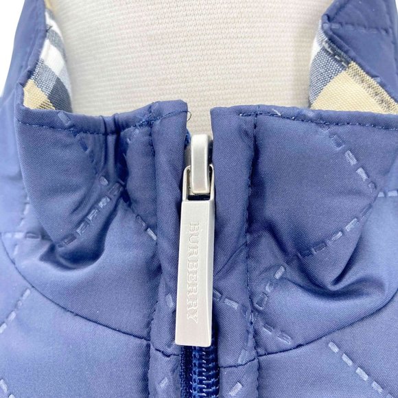 Burberry Size S Navy Tan Quilted Vest - Picture 4 of 4